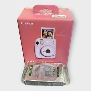 Fujifilm Instax Mini 11  Lilac Purple Camera Instant Film with Extra Film in Box